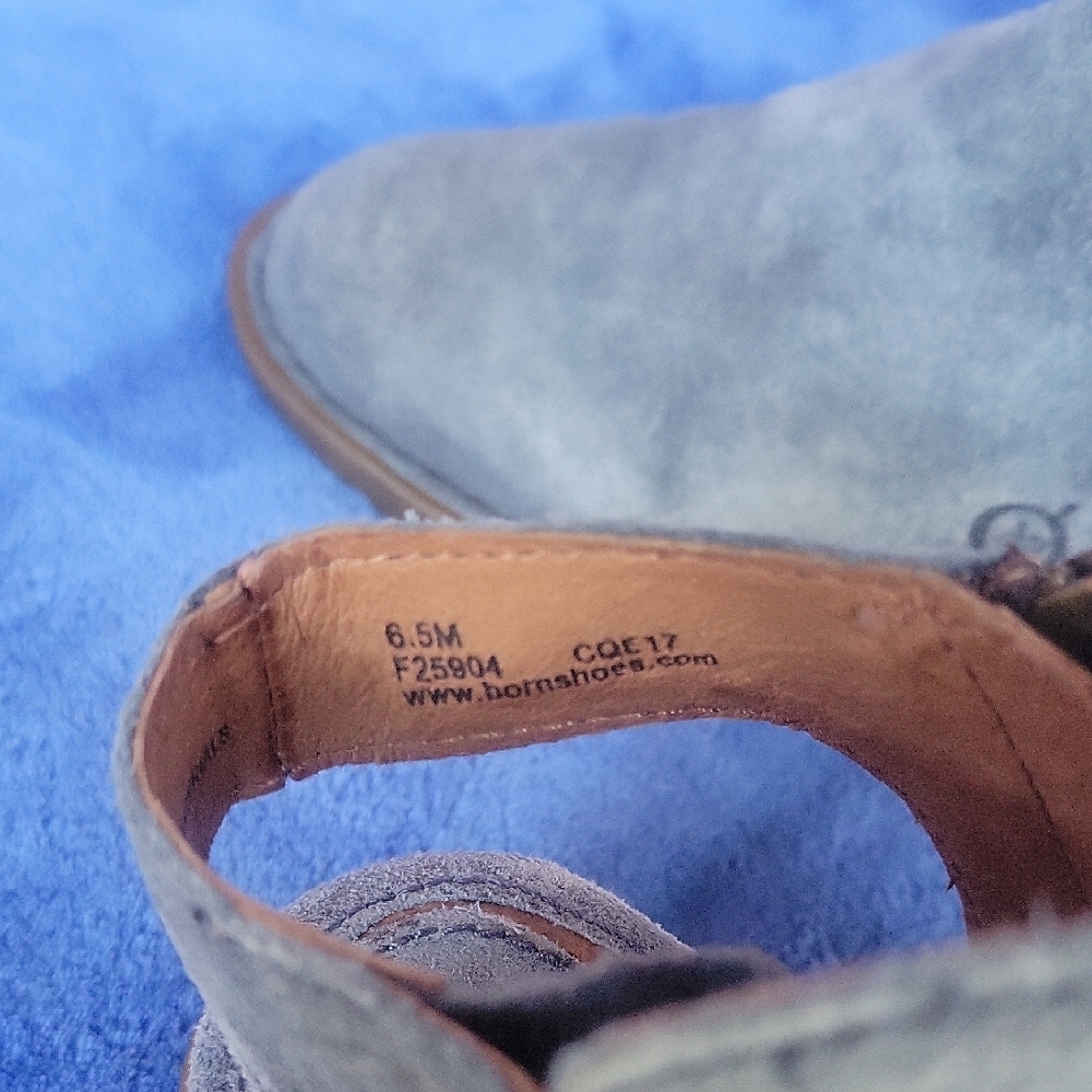 Born Blue Suede Ankle Booties - Picture 7 of 11